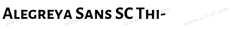 Alegreya Sans SC Thi字体转换